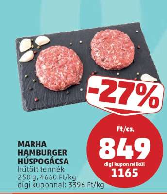 Marha Hamburger Húspogácsa