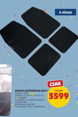 Dunlop Autószőnyeg Szett