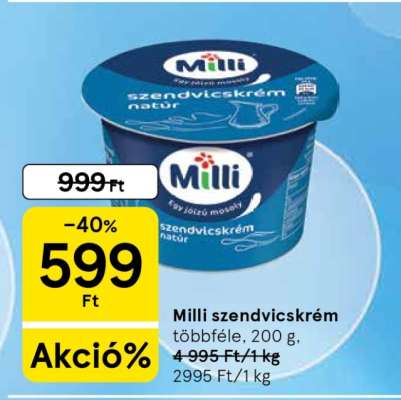 MILLI Szendvicskrém