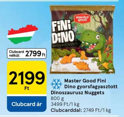 Master Good Fini Dino gyorsfagyasztott Dinoszaurusz Nuggets