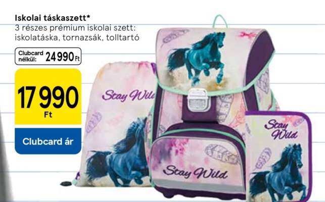 Iskolai táskaszett