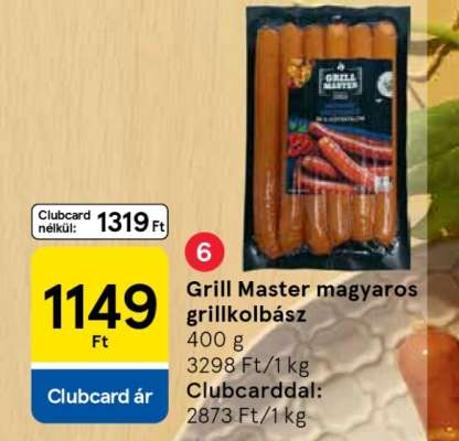 Grill Master magyaros grillkolbász