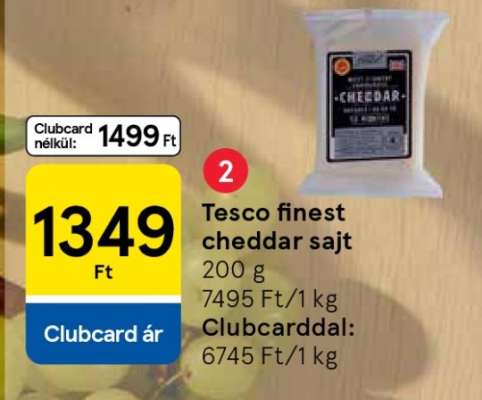 Tesco finest Cheddar sajt