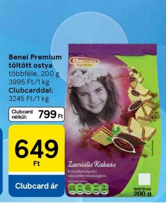 Benei Premium töltött ostya