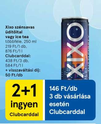 XIXO Szénsavas Üdítőital vagy Ice Tea