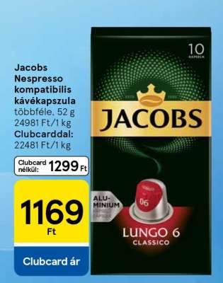 Jacobs Nespresso Kompatibilis Kávékapszula
