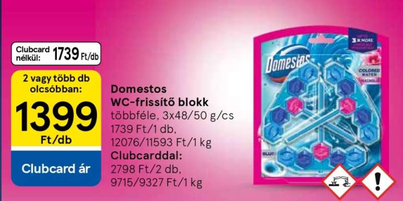 Domestos WC-frissítő blokk