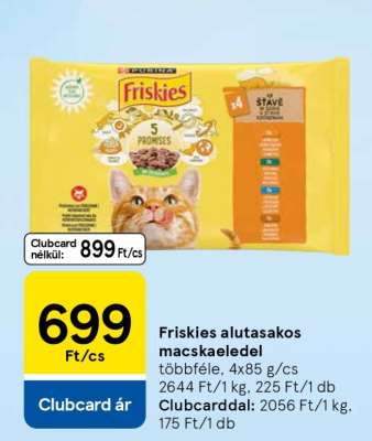 Friskies alutasakos macskaeledel