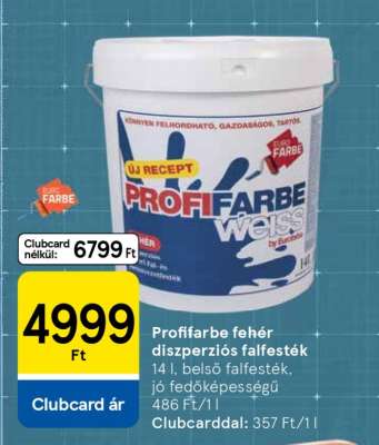 Profifarbe fehér diszperziós falfesték