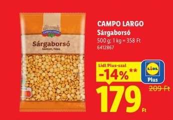 CAMPO LARGO Sárgaborsó