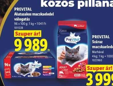 PREVITAL ALUTASAKOS MACSKAELEDEL-VÁLOGATÁS