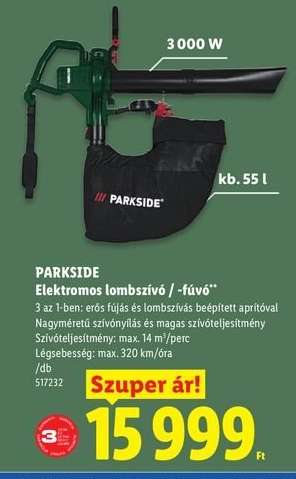 PARKSIDE Elektromos lombszívó / -fúvó