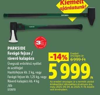 PARKSIDE Favágó fejsze / ráverő kalapács