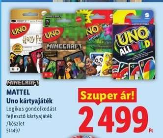 MATTEL UNO kártyajáték
