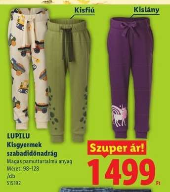 lupilu Kisgyermek szabadidőnadrág