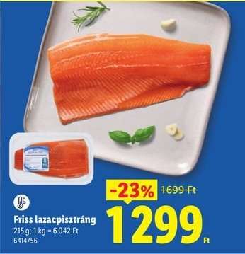 Friss lazacpisztráng