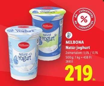 MILBONA Natúr joghurt