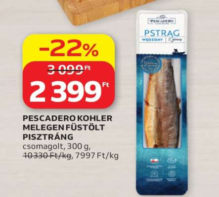 PESCADERO KOHLER MELEGEN FÜSTÖLT PISZTRÁNG