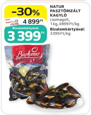 NATÚR PASZTŐRIZÁLT KAGYLÓ
