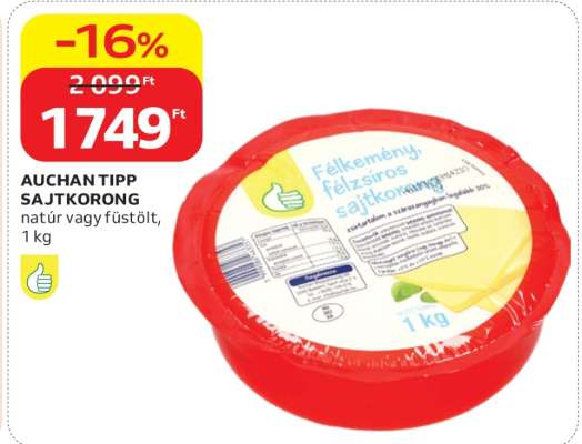 AUCHAN TIPP SAJTKORONG