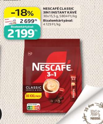 NESCAFÉ CLASSIC 3IN1 INSTANT KÁVÉ