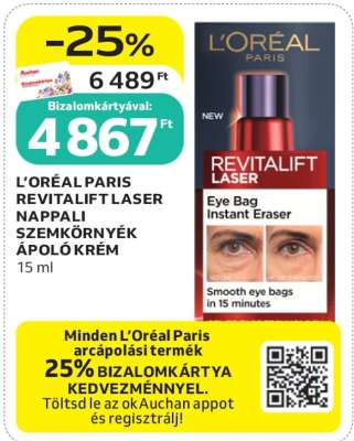 L'Oréal Paris Revitalift Laser Nappali Szemkörnyék Ápoló Krém