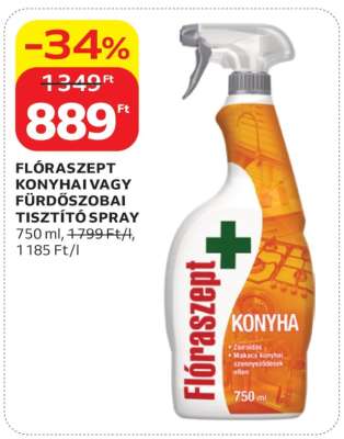 FLÓRASZEPT KONYHAI VAGY FÜRDŐSZOBAI TISZTÍTÓ SPRAY