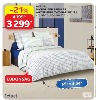 ACTUEL MICROFIBER 3 RÉSZES ÁGYNEMŰHUZAT-GARNITÚRA