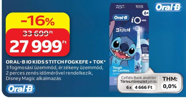 ORAL-B IO KIDS STITCH FOGKEFE + TOK