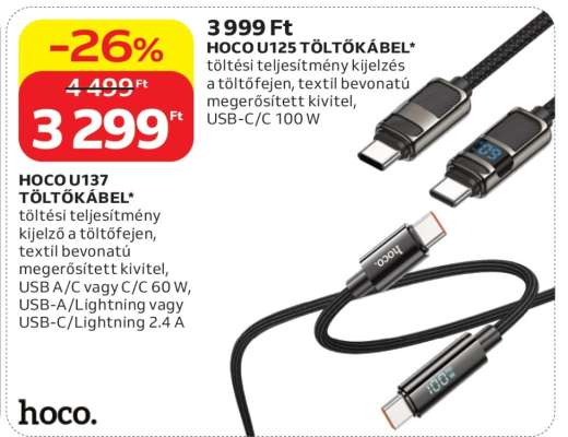 HOCO U137 TÖLTŐKÁBEL