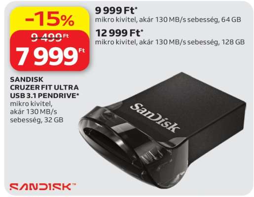 SANDISK CRUZER FIT ULTRA USB 3.1 PENDRIVE
