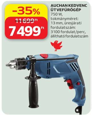 AUCHAN KEDVENC ÜTVEFÚRÓGÉP