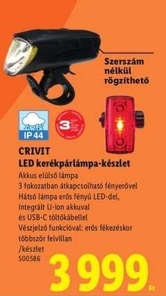 CRIVIT LED kerékpárlámpa-készlet