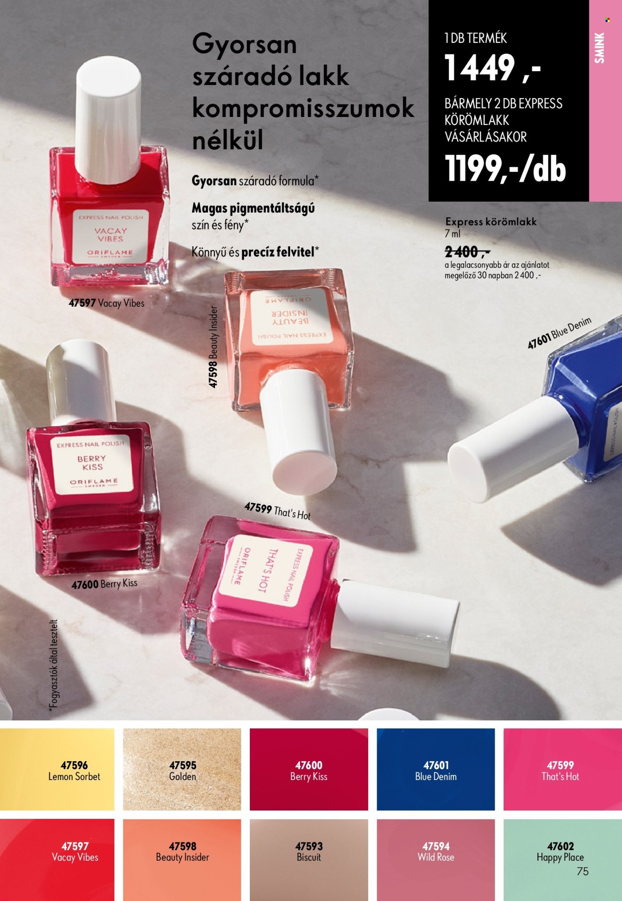Oriflame akciós újság érvényes:  - 2026.08.19 - 2026.09.08. 75. oldal Oldal 75