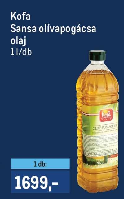 Kofa Sansa olívapogácsa olaj