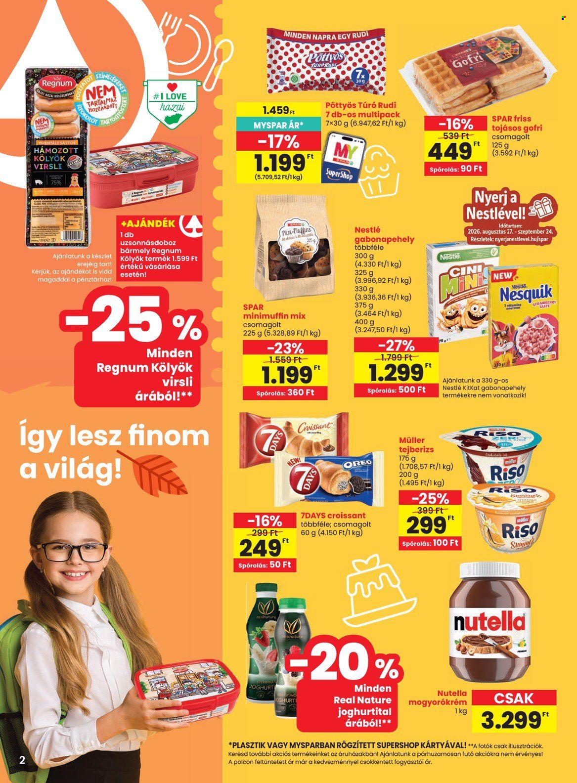 SPAR akciós újság érvényes:  - 2026.08.27 - 2026.09.02. 2. oldal Oldal 2