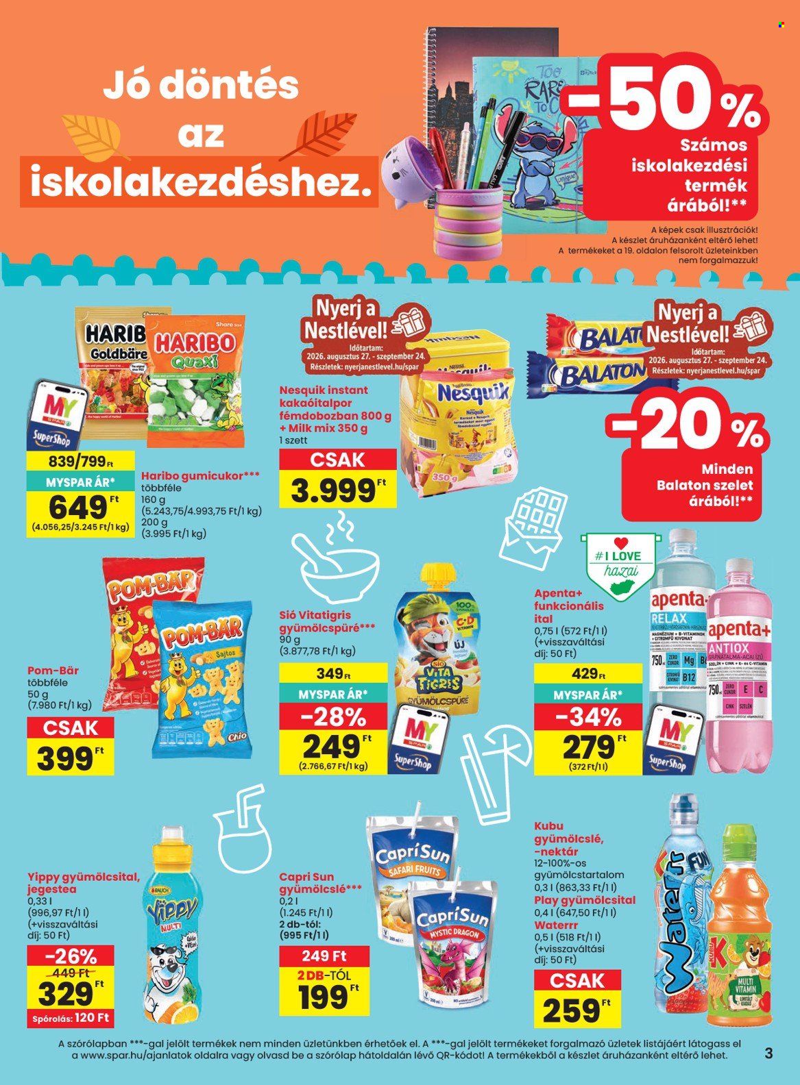 SPAR akciós újság érvényes:  - 2026.08.27 - 2026.09.02. 3. oldal Oldal 3