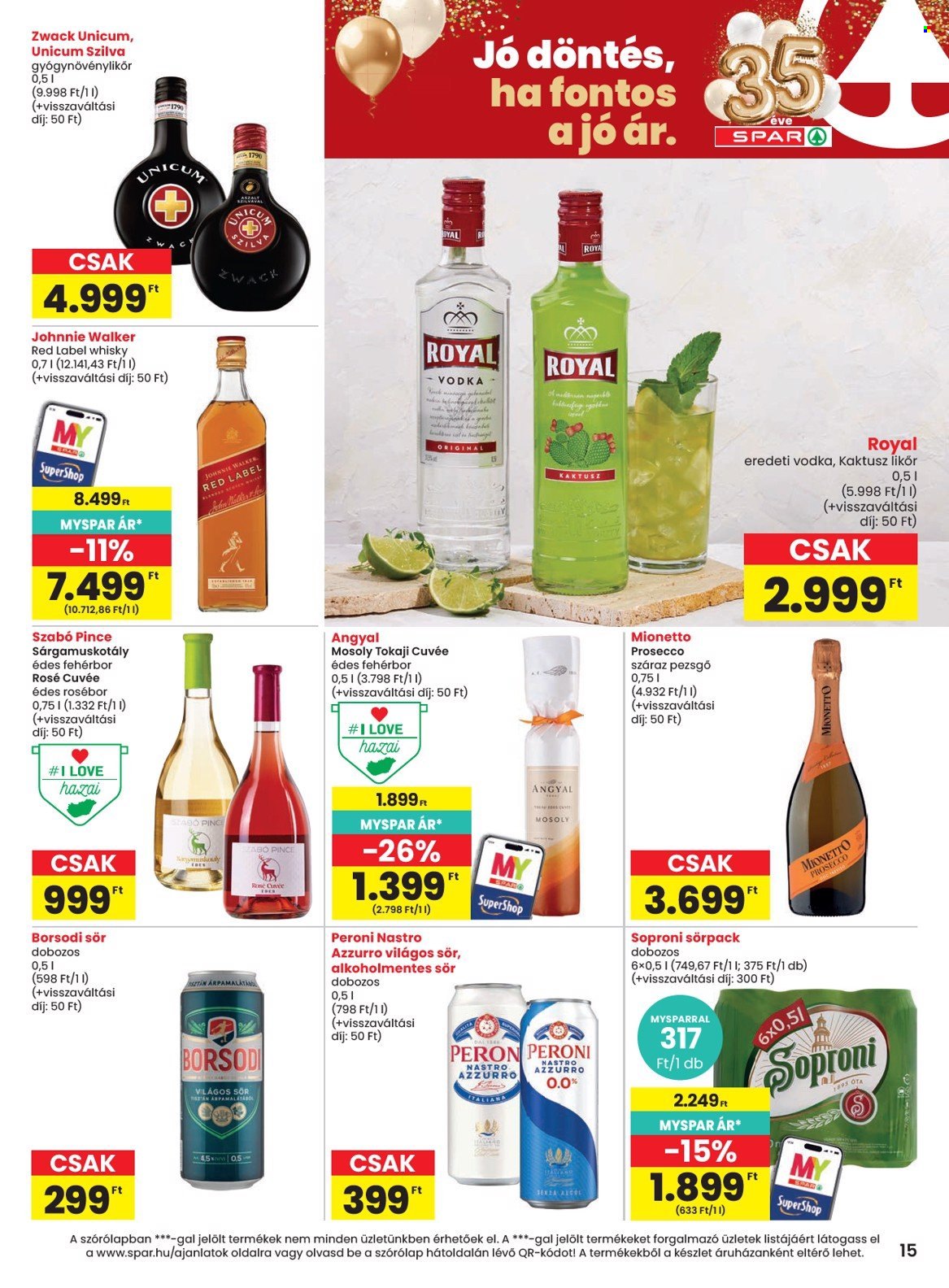 SPAR akciós újság érvényes:  - 2026.08.27 - 2026.09.02. 15. oldal Oldal 15