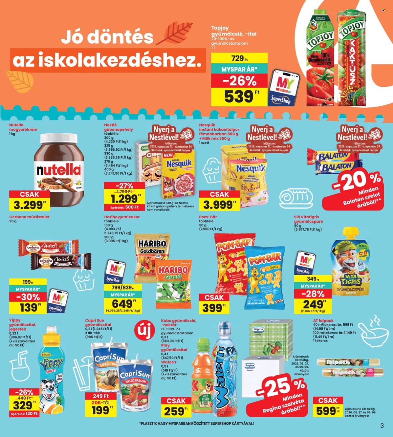 INTERSPAR akciós újság érvényes:  - 2026.08.27 - 2026.09.02. 3. oldal Oldal 3