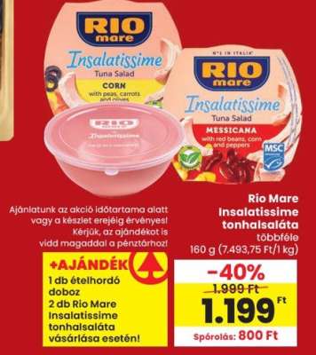 Rio Mare Insalatissime tonhalsaláta többféle