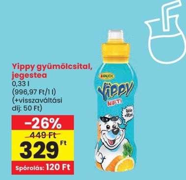 Yippy gyümölcsital, jegestea