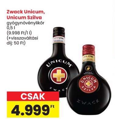 ZWACK Unicum* / Unicum Szilva*