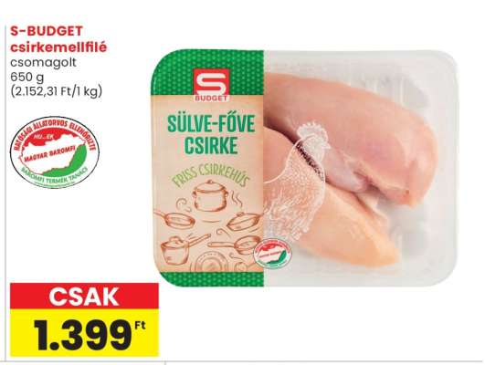 S-BUDGET csirkemellfilé