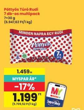 Pöttyös Túró Rudi 7 db-os multipack