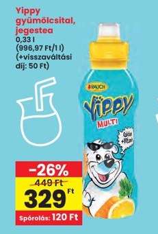 Yippy gyümölcsital, jegestea
