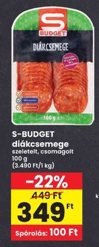 S-BUDGET diákcsemege