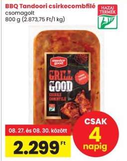 BBQ Tandoori csirkecombfilé