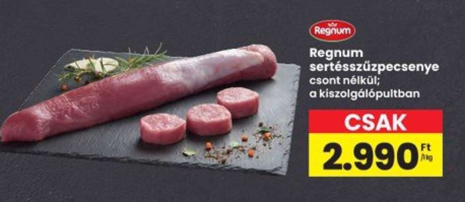 Regnum sertésszűzpecsenye