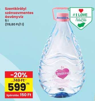SZENTKIRÁLYI Szénsavmentes ásványvíz*