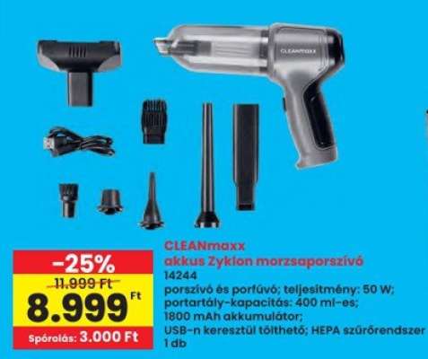 CLEANmaxx akkus Zyklon morzsaporszívó